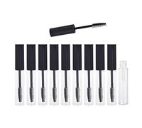 Louttary 10 PCS 10ml Mascara Empty Tube, Black & Transparent Plastic Growth Liquid Empty Bottle