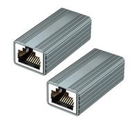 Louttary 10Gbps RJ45 Connector Female to Female Gigabit Network Extender for Cat8 Cat7 Cat6 Cat5 Ethernet Cable Adapter 2Pcs