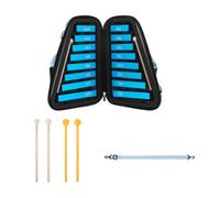 Louttary 16 Key Aluminum Plate Xylophone Children Double Row Hand Knocking Piano Portable Enlightenment Percussion Instrument