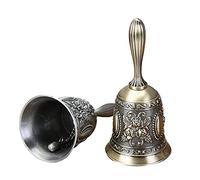 Louttary 2 Pack Metail Dinner Bell Wedding Bells Service Bell Call Vintage Bell Zinc Alloy