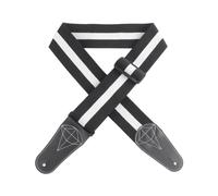 Louttary Electric Guitar Bass Straps Soft Adjustable Acoustic Guitar Strap Folk Guitar Strap Black+White