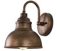 Louttary Vintage Wall Sconce Gooseneck Barn Flat Light Industrial Vintage Farmhouse Wall Sconce Outdoor Waterproof (Bronze)