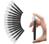 louuuou 15 Pcs Black Gel Pens for Writing Mini Pens, Black Ink Pen Core, Smooth Writing, Compact Stationery Suitable for Office Students During the Back to School Season