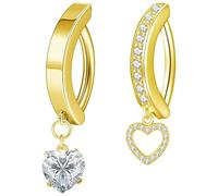 louuuou 2 PCS Gold Belly Bar, Gold Bellys Ring, Belly Button Bars Durable Navel Piercing Jewelry, Beautiful Piercing Jewellery Suitable for Daily Dates Parties Beaches and Travel