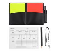 louuuou 6 PCS Football Referee Kit, Football Stuff Red And Yellow Cards Referee Whistle With Lanyard Whistles Sports With Leather Case Recording Papers Pencil, For Coach Sports Accessories