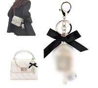 louuuou Bag Charms for Womens Handbags Stylish Bow Keyring Pearl, Perfume Bottle Handbag Accessories Design for Decorating Backpacks Purses Keychains for Cute Bag Charms