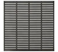 (black) vidaXL Louver Fence Outdoor Garden Replacement Fence Panel Privacy Barrier WPC