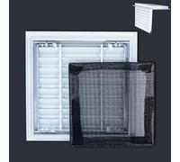 Louvered Access Door Vent with Detachable Mesh White Metal Grille Wall & Ceiling Hatch Inspection Hole Customizable Filters for Loft Panels