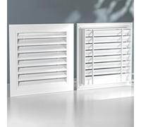 Louvered Access Panel Custom Size, Aluminum HVAC Inspection Door for Wall or Ceiling, White Vent Cover No Filter Design, Easy Installation(15x24in/38.1x61cm)