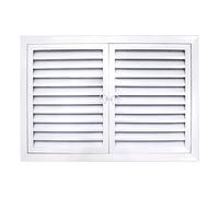Louvered Access Panel Double Doors, Inspection Hatch for Cable, Ceiling, Drywall, Cupboard, Vented Wall Hole Cover with Magnetic Door