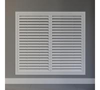 Louvered Access Panel for Ventilated/Inspection, Flush Mount Wall Hatch Access Door with Double Door & Pull Ring Handle, Access Panel for Ceilings, Plumbing, Attic(50x90cm(19.7x35.4in))
