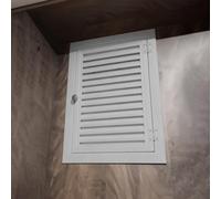 Louvered Access Panel, Ventilated Wall or Ceiling Cover, Inspection Door for Plumbing, Heating, Electrical Repair Access, Durable Aluminum Construction
