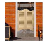 Louvered Double-Door Swinging Door, Thicken Pine Doors Open And Close Freely Premade Interior Saloon Doors For Kitchen Shop Entrance Partition(58x32in(147x81cm))