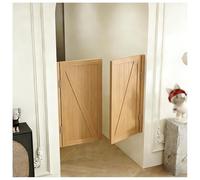 Louvered Double Swinging Doors 130x90cm Stainless Steel Hinges - Perfect for Bars, Pantries, Tea Houses, Two-Way Entrances, Stylish Half Waist Design.