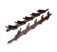 Louvered Pergola Kit,Brown - Reinforced Plastic Sun Protection System for Terrace & Garden - DIY Blinds & Privacy Screen - Weatherproof Hardware Set