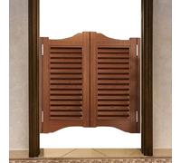 Louvered Saloon Doors with Doorposts - Timeless Double-Action Swinging Half Doors for Authentic Western Decor