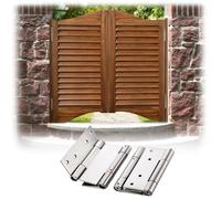 Louvered Saloon Half Doors Solid Wood Swinging Door for Bedroom with Hinges Hardware, Entrance Partition for Cafe Hallway Kitchen Doorway Bar Porch Auto Close(Blue,W72cm*H80cm)