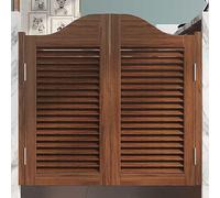 Louvered Swinging Cafe Doors with Hinges Hardware, Durable Entrance Partition for Restaurant, Retail, and Commercial Kitchens