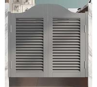 Louvered Swinging Cafe Doors with Hinges Hardware, Durable Entrance Partition for Restaurant, Retail, and Commercial Kitchens