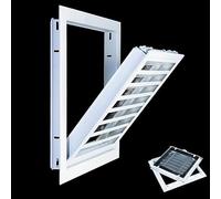 Louvered Vent/Access Panel with Mesh Cover, Decorative Removable Grille Filters Covers, Wall and Ceiling Inspection Service Door Loft Hatch(25x25cm/9.8x9.8in)