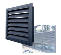 Louvered Vent Cover, Return Air Grille, for Walls and Ceilings | Aluminum Alloy Gable Vent, Enhances Air Circulation, Suitable for Homes and Sheds(Black,550x550mm)