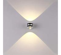 Louvra LED Wall Light 6W Small Wall Lights Indoor Round Shape Wall Uplighters Decorative Modern Lighting for Wall Living Room Bedroom Meeting Rooms,Warm White
