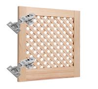 Louvre Cupboard And Wardrobe Door With 2 Hinges Pre Drilled Holes Solid Wood Core Natural Colour Size 395X594