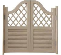 louvre Door, Cafe Swinging Doors, Rustic Saloon Modern Half Door, Solid Wood Swing, with Metal Hinges for Garden Bar Restaurant Bedroom Stairs Entrance Partition(L,91x91cm/36x36in)