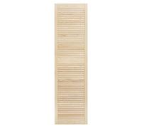 Louvre Door - Pine Wood - Vented Open - Ready to Paint Internal Louvre Cupboard Doors - Slatted Wardrobe Doors - Various Sizes (1700mm (67") Height, 444mm (17.5") Width)