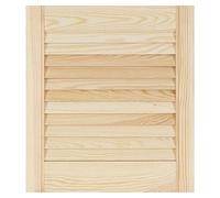 Louvre Door - Pine Wood - Vented Open - Ready to Paint Internal Louvre Cupboard Doors - Slatted Wardrobe Doors - Various Sizes (435mm (17.2") Height, 394mm (15.5") Width)