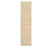 Louvre Door - Pine Wood - Vented Open - Ready to Paint Internal Louvre Cupboard Doors - Slatted Wardrobe Doors - Various Sizes (1700mm (67") Height, 394mm (15.5") Width)