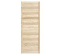 Louvre Door - Pine Wood - Vented Open - Ready to Paint Internal Louvre Cupboard Doors - Slatted Wardrobe Doors - Various Sizes (1700mm (67") Height, 594mm (23.4") Width)