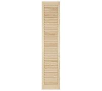 Louvre Door - Pine Wood - Vented Open - Ready to Paint Internal Louvre Cupboard Doors - Slatted Wardrobe Doors - Various Sizes (1406mm (55.4") Height, 444mm (17.5") Width)