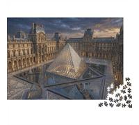 Louvre Glass Pyramid Paris 1000 Piece Puzzle for Relaxation First-Time Jigsaw Users Memory Improvement Small Gift Idea 52x38cm/1000pcs