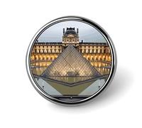 Louvre Museum in Paris Backpack Pin Cute Brooch Decoration Brooches for Women Mens Lapel Pins for Suits Fashion Button Badges for Hat Backpacks Purses Jackets Shirt Suit Lapels-Square