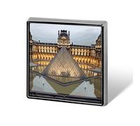 Louvre Museum in Paris Backpack Pin Cute Brooch Decoration Brooches for Women Mens Lapel Pins for Suits Fashion Button Badges for Hat Backpacks Purses Jackets Shirt Suit Lapels-Square