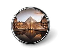 Louvre Museum in Paris Badge Holder Exquisite Round Badge with Picture Pin DIY Button Badges Personalized Metal Button Pin Fashion Brooch Crafts Gifts Clothes Decorative Pins