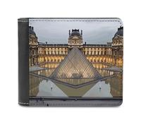 Louvre Museum in Paris Bifold Wallet for Men & Women,Small Wallets Secure And Durable,Front Pocket Wallet for Gift