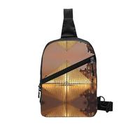 Louvre Museum in Paris Foldable Sport Sling Bag,Lightweight Crossbody Chest Pack with Multiple Pockets,Water-Resistant Polyester Fabric,Compact Travel Daypack