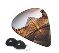 Louvre Museum In Paris Guitar Plectrums, 6 Guitar Plectrums, Double Sided Printing, For Acoustic Guitar, Bass, Ukulele, Electric Guitar (0.46 Mm 0.71 Mm 0.96 Mm)