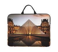 Louvre Museum in Paris Laptop Case 14 Inch Laptop Sleeve Computer Carrying Bag Shockproof Protective Notebook Case Portable Laptop Bag Waterproof Briefcase Bag for Men Women
