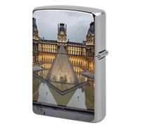 Louvre Museum in Paris Lighter Case Cover Metal Lighter Case