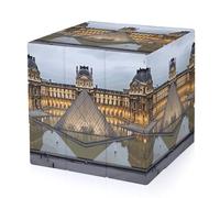 Louvre Museum in Paris Magic Cube,The Original 3x3 Cube,Speed Cube Problem-Solving Brain Teaser,Easy Turning Sensory Puzzle Toy,Sensory Stress Relief Form Fidget Toys