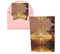 Louvre Museum in Paris Print Thank You Cards Greeting Cards With Envelopes Blank Note Cards 10x15 cm Perfect for Thank Yous Invitations