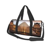Louvre Museum in Paris Round Travel Duffel Bag - Large Capacity Durable Carry-On Bag for Vacation, Gym, Short Trips
