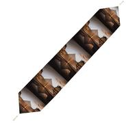 Louvre Museum in Paris Table Runner for Dining Table, Short Plush Runners Washable & Durable Tablerunner Modern Home Decor for Wedding, Kitchen, Holiday 178*33cm