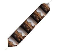 Louvre Museum in Paris Table Runner for Dining Table, Short Plush Runners Washable & Durable Tablerunner Modern Home Decor for Wedding, Kitchen, Holiday 200*33cm