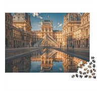 Louvre Museum Paris 1000 Piece Jigsaw As A Gift Mental Relaxation Birthday Present Wall Decor Framed Puzzle Art for Adults 70x50cm/1000pcs