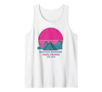 louvre Museum Paris Flag Souvenir Men Women Girls Boys Tank Top