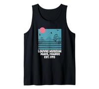 louvre Museum Paris Flag Souvenir Men Women Girls Boys Tank Top